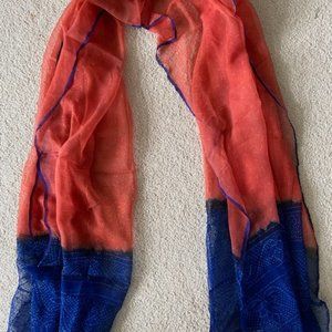 - Pure georgette two colour dupatta shawl scarf 85 inches long x 46 inches wide